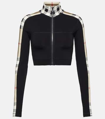 Burberry Check technical jersey track jacket | Burberry