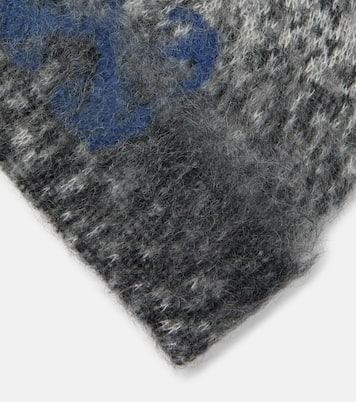 Label mohair-blend beanie | Off-White