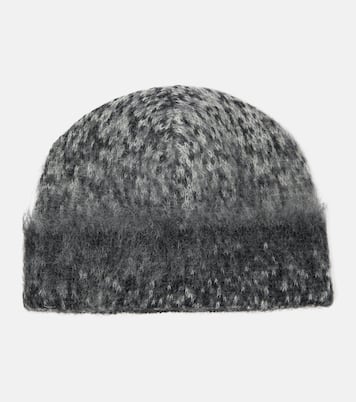 Label mohair-blend beanie | Off-White