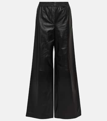 Pantalon ample Ashbridge en cuir | Joseph