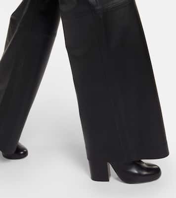 Pantalon ample Ashbridge en cuir | Joseph