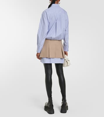 X Thomas Mason Hemdblusenkleid aus Baumwolle und Wolle | Sacai