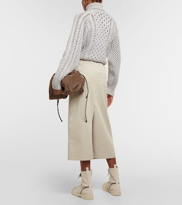 Falda midi en denim | Brunello Cucinelli