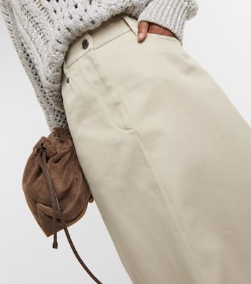 Falda midi en denim | Brunello Cucinelli