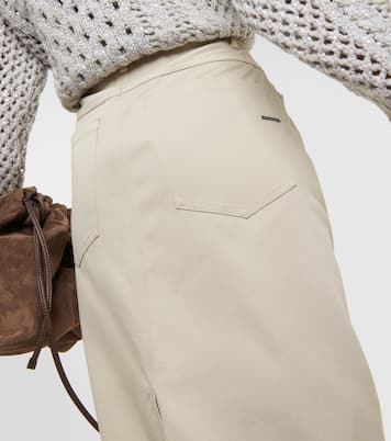 Falda midi en denim | Brunello Cucinelli