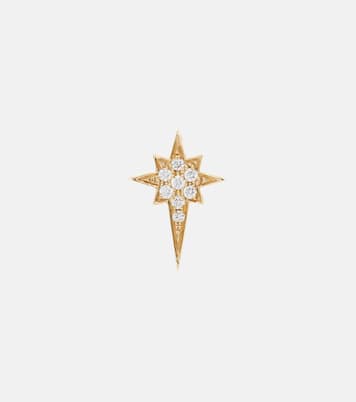 North Star Small 14kt gold single earring with diamonds | Robinson Pelham