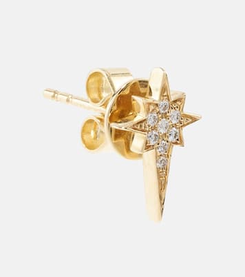 North Star Small 14kt gold single earring with diamonds | Robinson Pelham