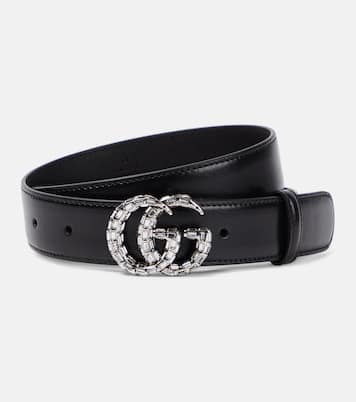 Cinturón GG Marmont de piel adornado | Gucci