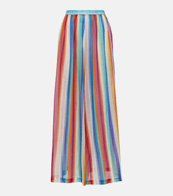 Striped cotton and silk wide-leg pants | Missoni Mare