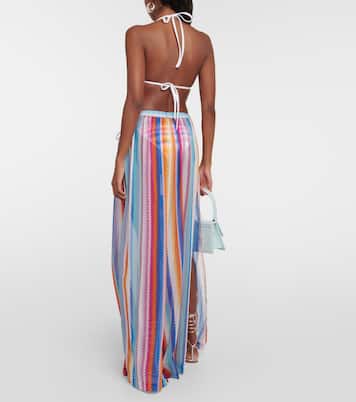 Striped cotton and silk wide-leg pants | Missoni Mare