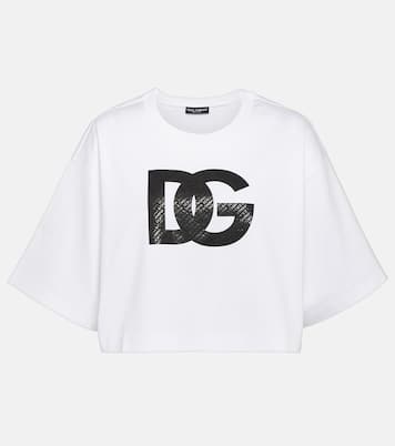 Camiseta de jersey de algodón con logo | Dolce&Gabbana