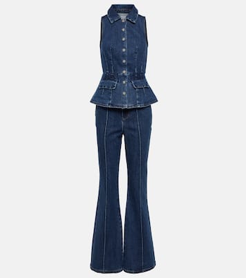Ensemble de veste sans manches et pantalon en jean | Self-Portrait