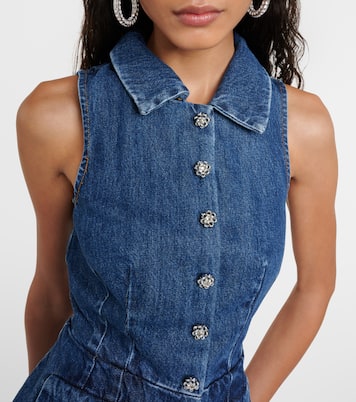 Ensemble de veste sans manches et pantalon en jean | Self-Portrait