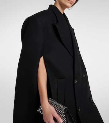 Double-breasted virgin wool cape | Wardrobe.NYC