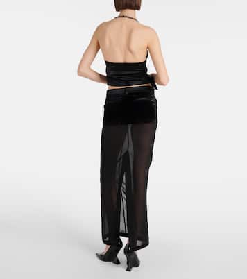 Gilet in velluto con catena | Didu
