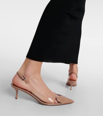 Le Cœur PVC and patent leather slingback pumps | Alaïa