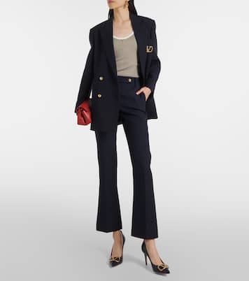 Top VGold in misto cotone a righe | Valentino