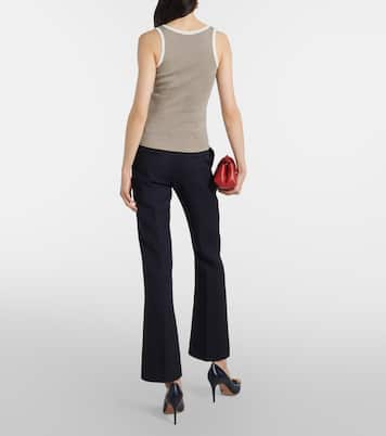 Top VGold in misto cotone a righe | Valentino