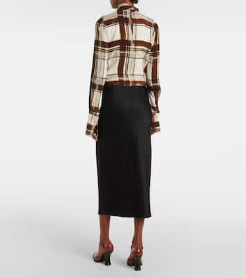 Jupe midi en satin | Dries Van Noten