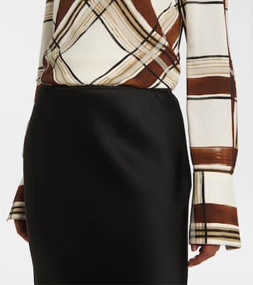 Jupe midi en satin | Dries Van Noten