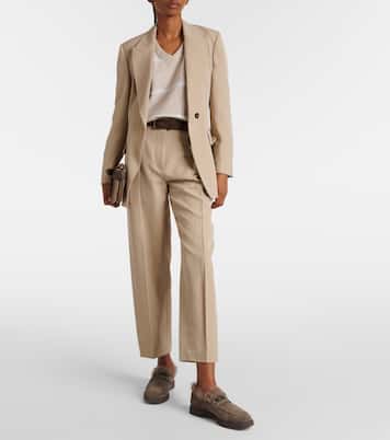 Monili shearling-lined suede loafers | Brunello Cucinelli