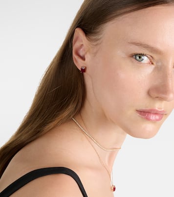 Boucles d'oreilles en or rose 18 ct et rubis | Shay Jewelry