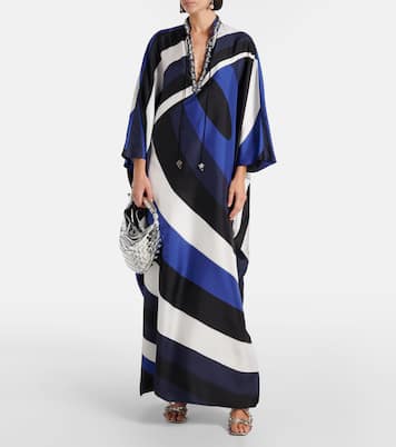 Kaftan Iride aus Seiden-Twill mit Kristallen | Pucci