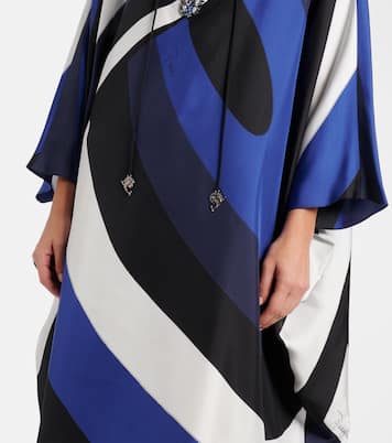 Kaftan Iride aus Seiden-Twill mit Kristallen | Pucci
