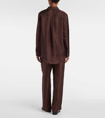 Camicia pigiama in raso di seta | Asceno