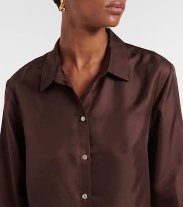 Camicia pigiama in raso di seta | Asceno