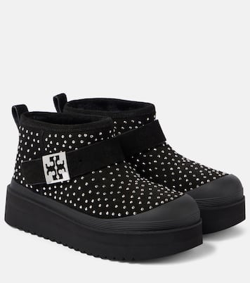 Mellow suede platform ankle boots | Tory Burch