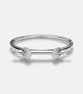 Bracciale Chakra Icon in oro bianco 18kt con diamanti e quarzi | Ananya