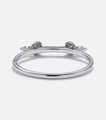 Bracciale Chakra Icon in oro bianco 18kt con diamanti e quarzi | Ananya