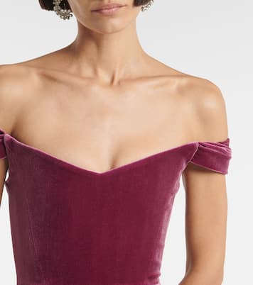 Robe à encolure bardot | Alex Perry