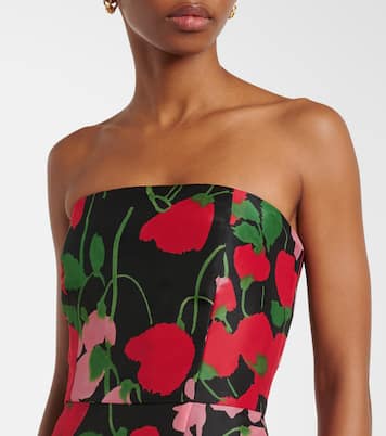 Strapless silk gown | Carolina Herrera