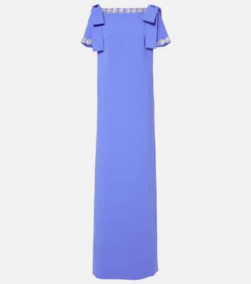 Bestickte Robe aus Crêpe | Carolina Herrera