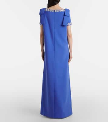 Bestickte Robe aus Crêpe | Carolina Herrera