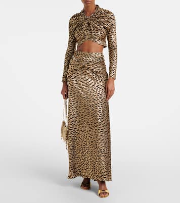 Tiger-print metallic top | Rabanne