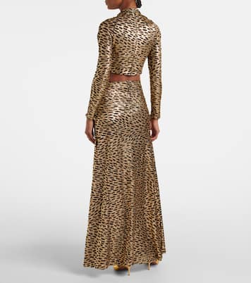 Tiger-print metallic top | Rabanne
