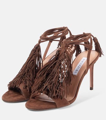 85 fringed suede sandals | Aquazzura