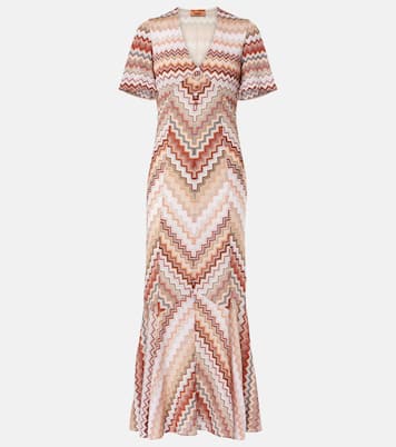 Abito lungo in lamé a zig-zag | Missoni