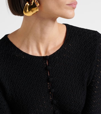 Wool-blend crochet minidress | Saint Laurent