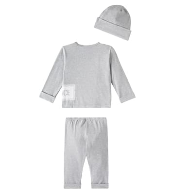 Baby jersey top, pants, and beanie set | Versace Kids