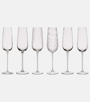 Tolomeo set of 6 champagne flute glasses | NasonMoretti