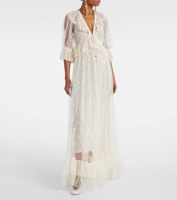 Besticktes Maxikleid aus Spitze | Chloé