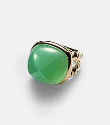 Tigella 18kt gold ring with chrysoprase | Marina B