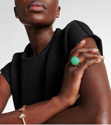 Tigella 18kt gold ring with chrysoprase | Marina B