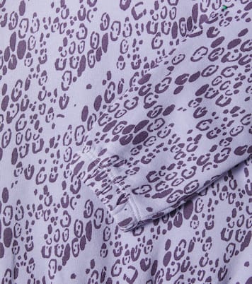 Leopard-print cotton jersey sweatshirt | Mini Rodini
