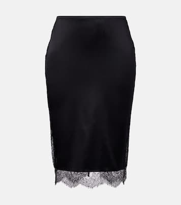 Falda tubo en mezcla de seda | Tom Ford