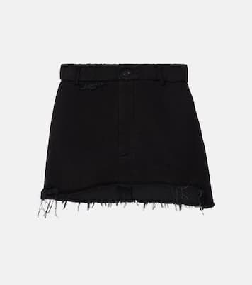 디스트레스드 데님 미니스커트  | Balenciaga